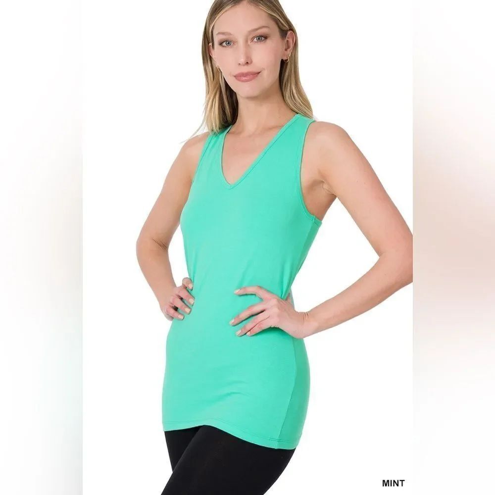 Zenana Outfitters Mint Green Tank Top ct-2911ab